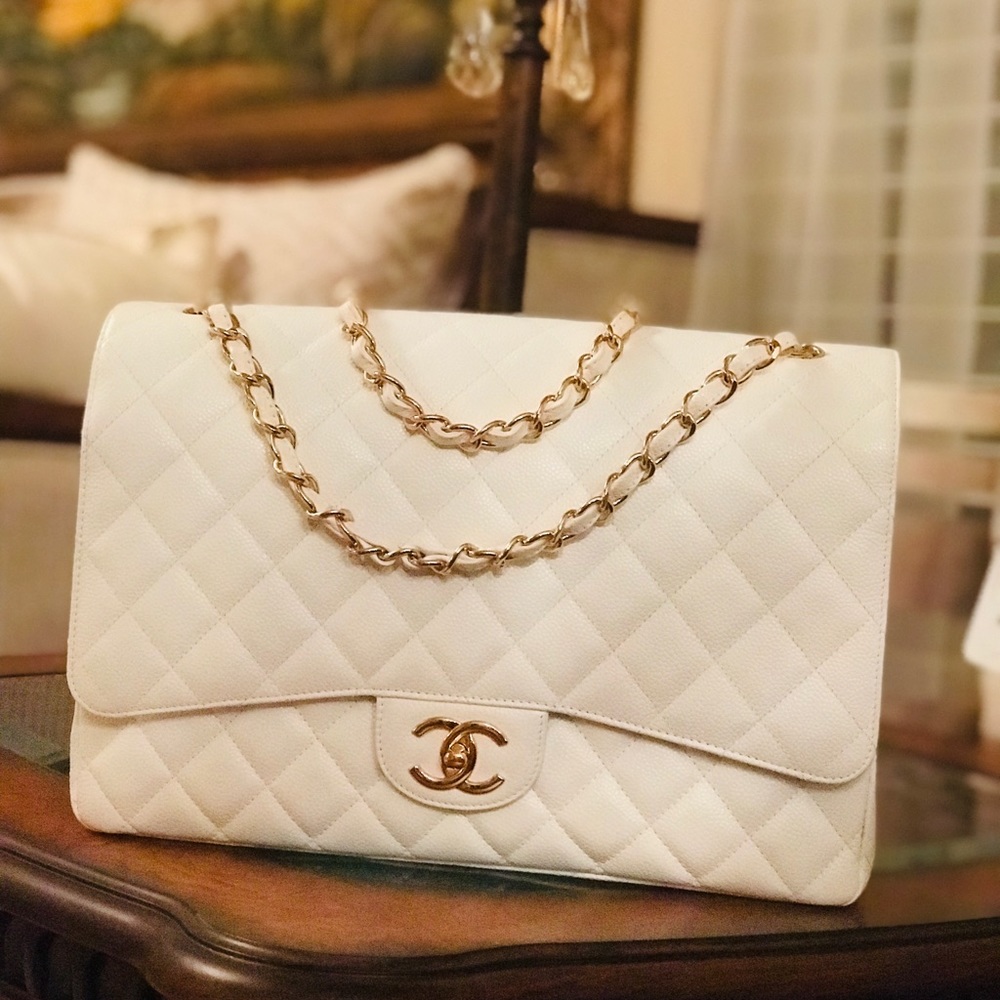 ❌SOLD❌CHANEL DOUBLE FLAP GOLD HARDWARE MAXI BAG